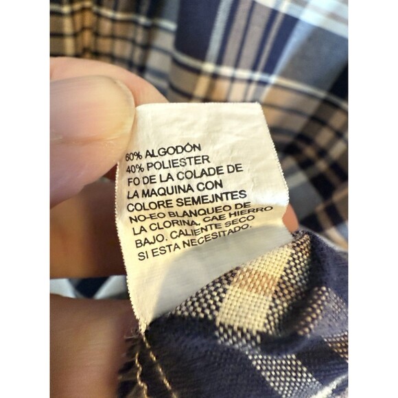 Ely Cattleman Men’s Shirt Large Pearl Snap Button Down Plaid Wrinkle Resistant - Picture 4 of 7